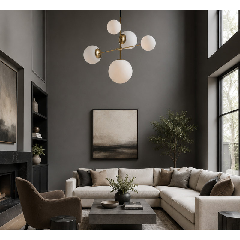 AllModern Drake 5 - Light Sputnik Modern Linear Chandelier